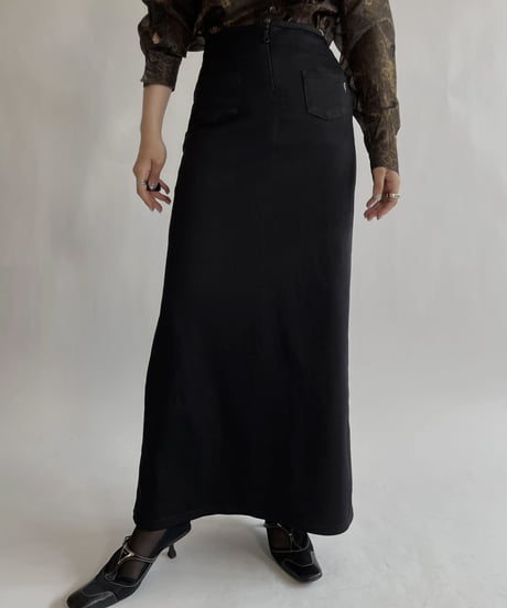 【USED】 Poly Long Skirt / 220528-014