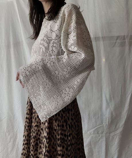 【RE;CIRCLE】 RE Crochet L/S Top②/210611-019