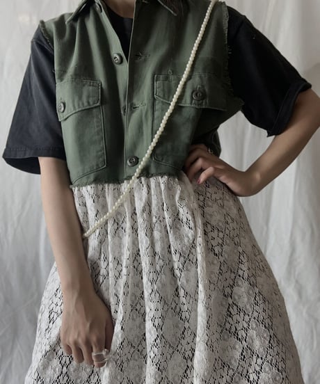 【RE;CIRCLE】 RE Lace×Fatique N/S One-piece②/210714-013