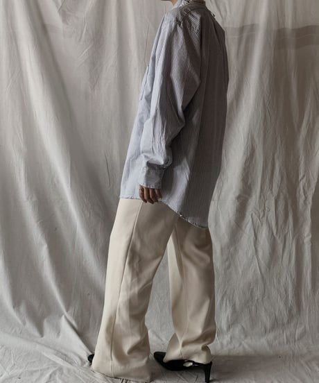 【RE;CIRCLE】 RE Stripe Band Collar Shirt②/210414-028