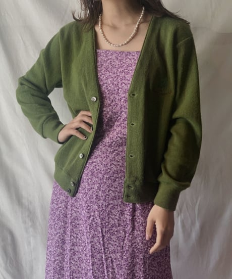 【USED】 Acrylic Knit Cardigan① /210303-001