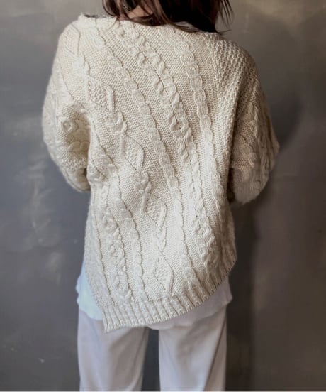 【RE;CIRCLE】Diagonal Cable Knit / 201112-019