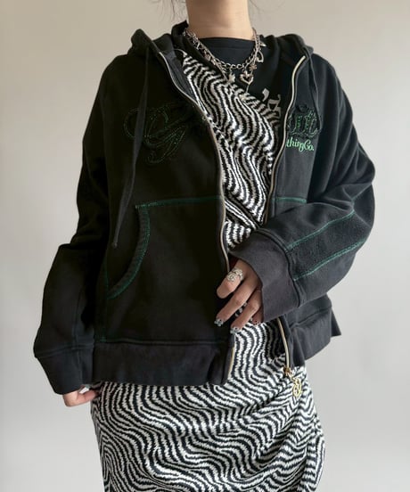 【USED】 Lame Zip Up Parka /250412-029
