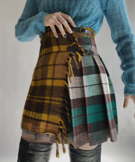 【RE;CIRCLE】 RE Pleats Blanket  Skirt / 230105-019