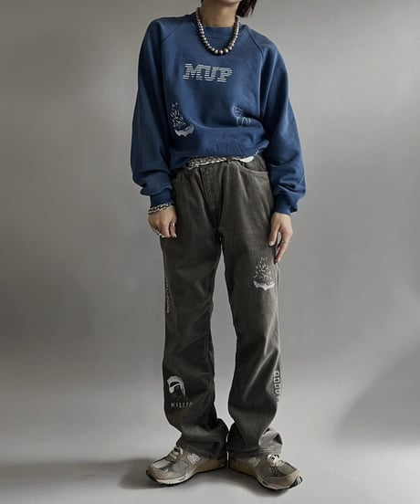 【Mashup Products】 Silk Screen Made in USA L/S JERSEYS Sweat top /  240217-021