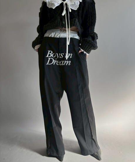 【RE;CIRCLE】 RE Suit Stencil Layered Slacks / Ivory / 251106-004