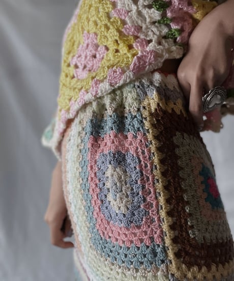 【RE;CIRCLE】 RE Granny × Crochet Long Skirt②/211014-022