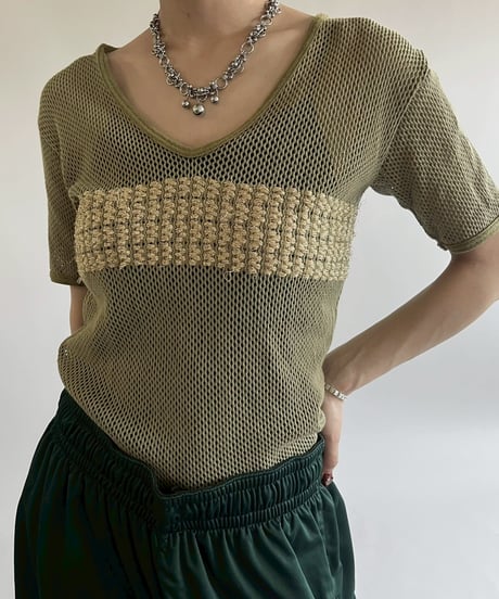 【USED】 Bobbi's S/S Mesh Top / 250517-022