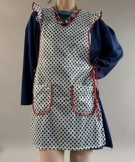 【USED】 Dot Pattern Euro Apron / 260321-019