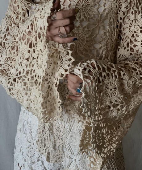 【RE;CIRCLE】  RE Crochet L/S Top/210512-011
