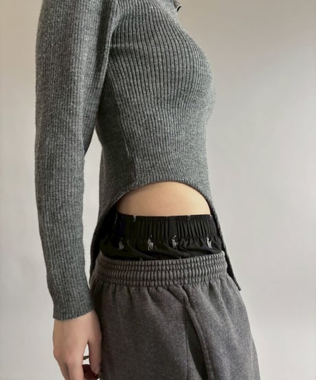 【RE;CIRCLE】 RE Rib Knit Leotard Top / 260205-019