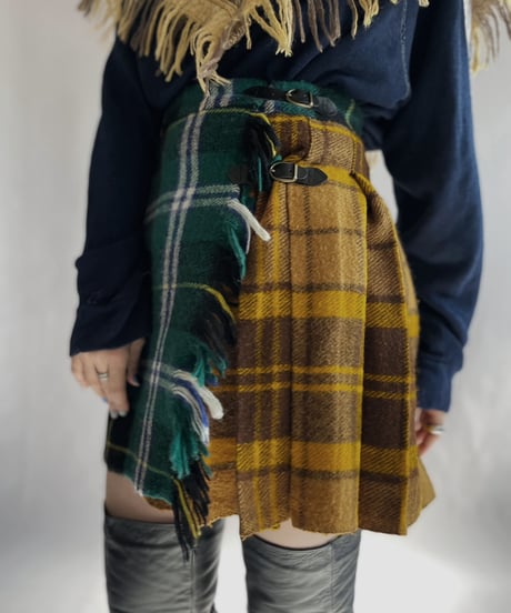 【RE;CIRCLE】 RE Pleats Blanket  Skirt / 230105-022