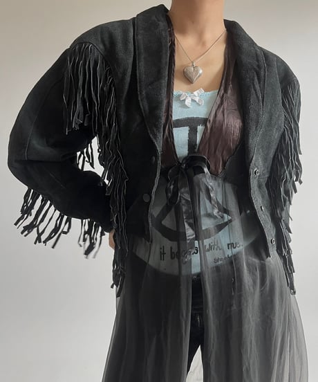 【USED】  Suede Fringe Jacket /250301-010