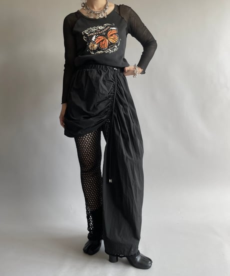 【USED】  Asymmetry Nylon Skirt / 240914-050