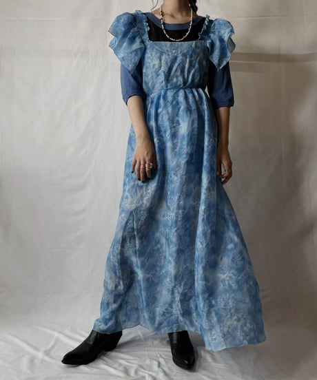 【USED】  Flower Patterned Poly S/S One-piece/20210819-013