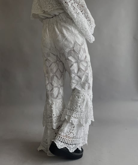 【RE;CIRCLE】 RE Crochet Tiered Pants / 230504-010