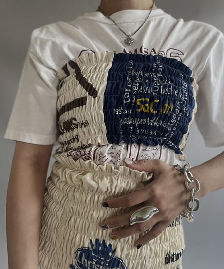 【RE;CIRCLE】RE Eco-Friendly Bag Shirring Tube Top / 230727-016