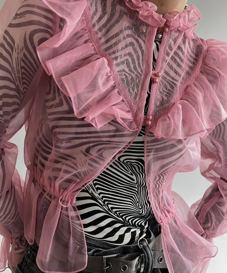 【USED】 Sheer Design L/S Top /240928-009