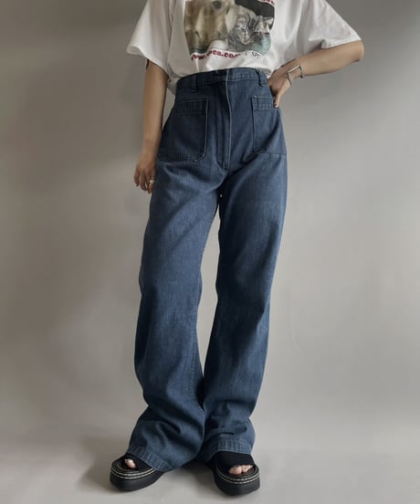 【USED】 Denim Flare Pants  / 230729-018
