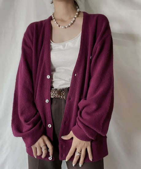 【USED】   LACOSTE Knit Cardigan④/210930-031