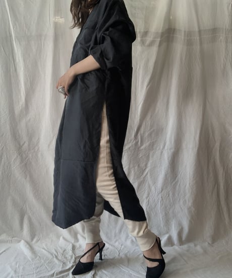 【RE;CIRCLE】 RE Silk Open Collar One-piece/210613-004