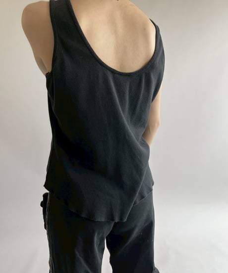【USED】 Flower Pattern Lace Up Tank Top / 250526-019