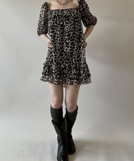 【USED】 Leopard Pattern S/S One-Piece  / 250628-003