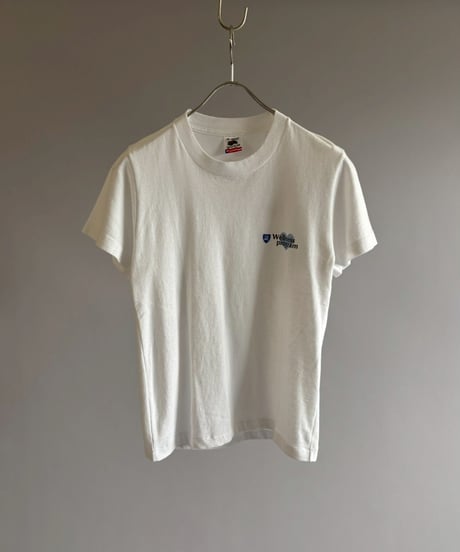 【USED】 RESIZED Made in USA FRUIT OF THE LOOM Wellnes program T-Shirt / 260627-020