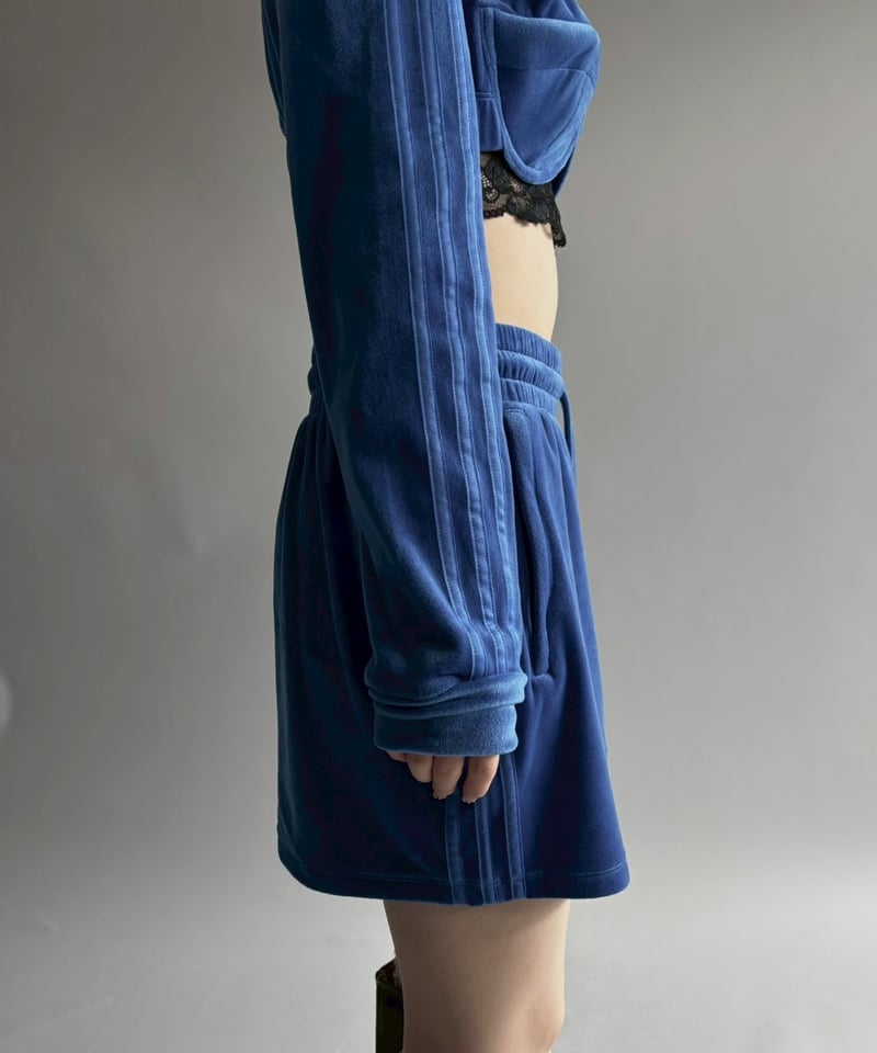 adidas × jeremy scott ジャージスカート USED】 adidas×JEREMY SCOTT velour track mini sk