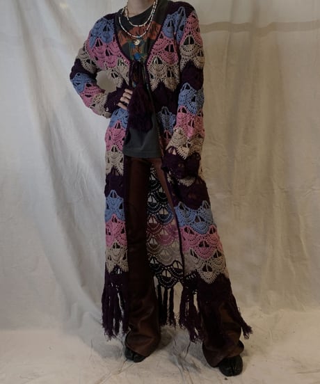 【USED】Crochet Knit Cardigan④/210217-066
