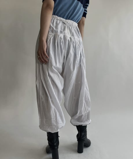 【USED】 White Cotton Pants / 220604-012