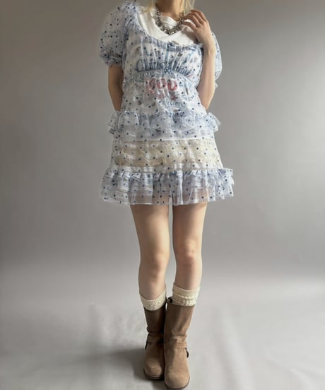 【USED】 Dot Pattern Lace One-Piece / 260613-012
