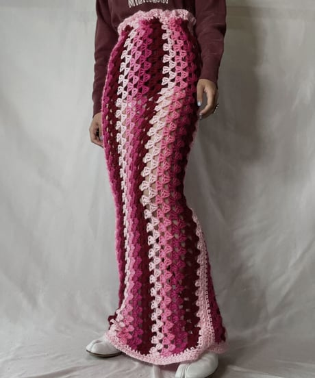 【RE;CIRCLE】 RE Granny Knit Long Skirt⑩/211014-030