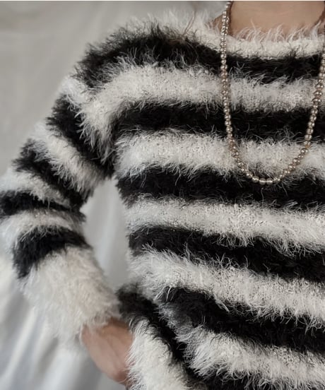 【USED】    Shaggy Knit Top/211216-011