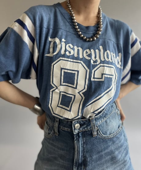 【USED】 Made in USA 80's Disney land Game Shirt /240801-007