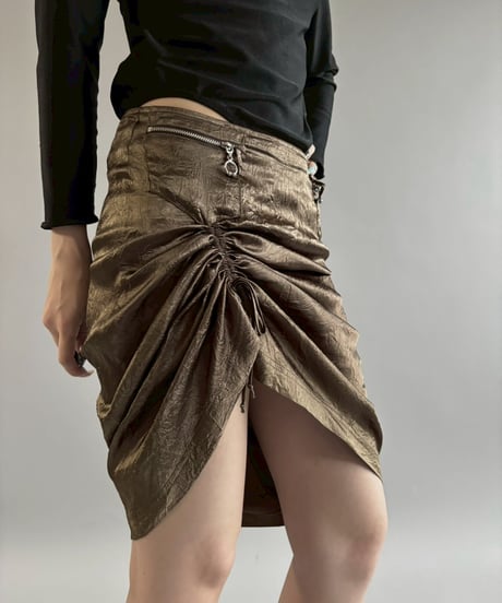 【USED】 Drawstring Design Skirt / 251101-019