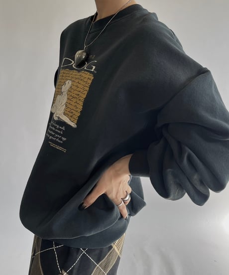 【USED】 JERSEES 90's Dog Sweat Top /241019-024