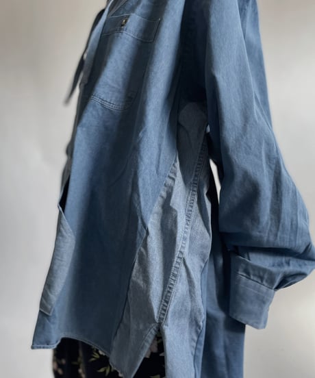 【RE;CIRCLE】 RE Denim Shirt Mexican Hoodie / 220423-024