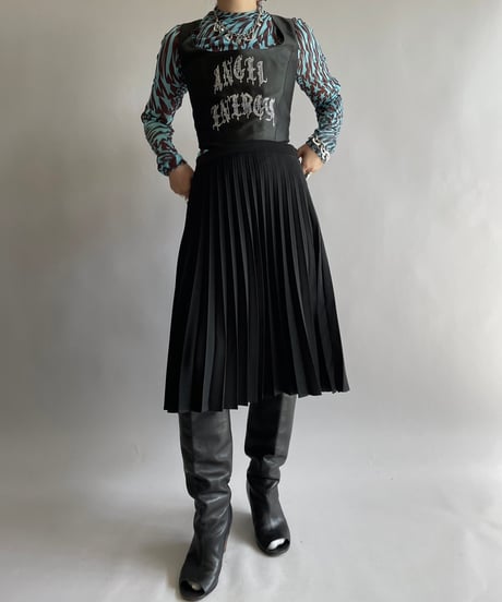【USED】 Mugler Patterned Sheer L/S Top /241006-038