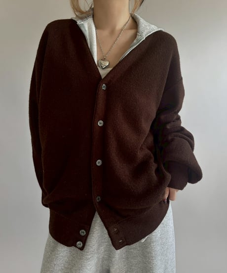 【USED】 Made In USA J.C.Penny The Fox Sweater Acrylic Cardigan / 260110-001