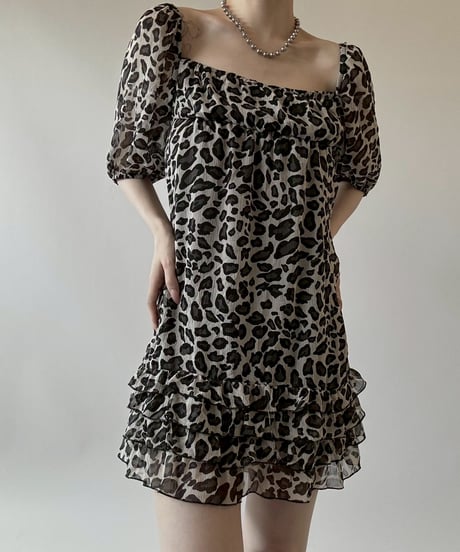 【USED】 Leopard Pattern S/S One-Piece  / 250628-003
