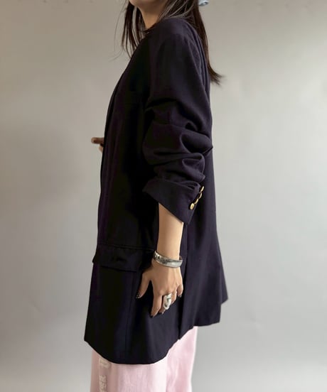 【USED】 MADE in ITALY Polo Ralph Lauren navy blazer / 250920-001