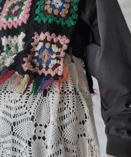 【RE;CIRCLE】 RE Granny × Crochet N/S One-piece①/211014-010