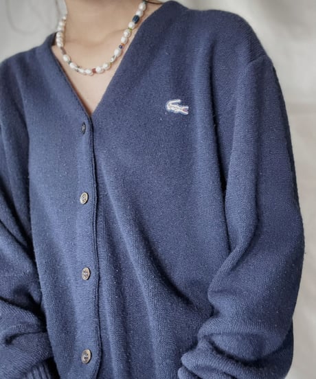 【USED】   LACOSTE Knit Cardigan①/211126-001