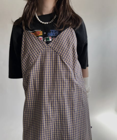 【USED】 Gingham Check Camisole One-piece / 220409-021