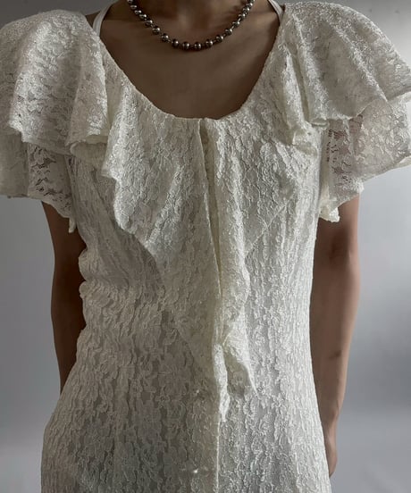 【USED】 Lace Pattern S/S One-Piece  /251012-012