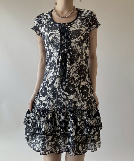 【USED】 Flower Pattern S/S One-Piece  / 250628-002