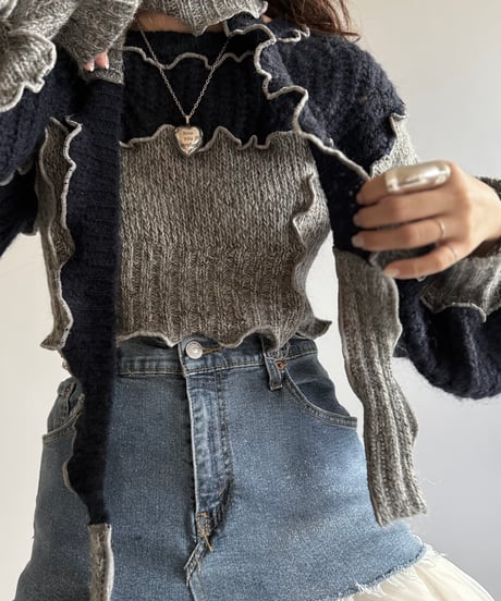 【RE;CIRCLE】 RE Mellow Knit Top + Muffler  /  241226-008
