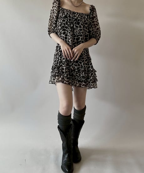 【USED】 Leopard Pattern S/S One-Piece  / 250628-003