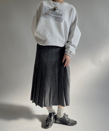 【USED】 Wool Pleats Skirt/250118-025